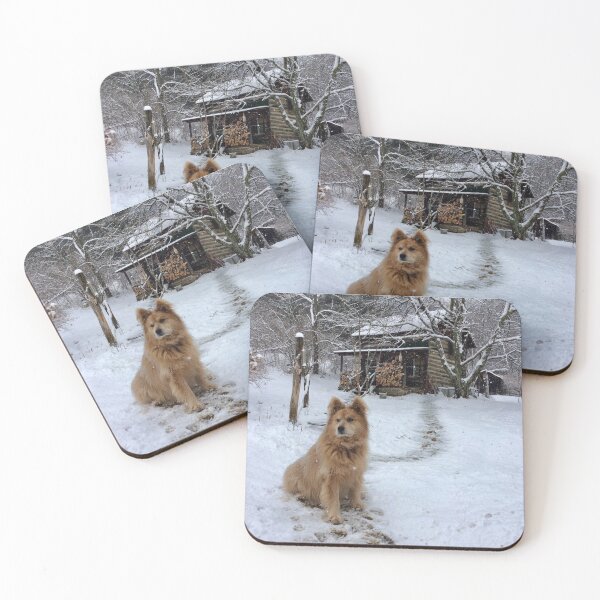 Item preview, Winter cabin life with your dog designed and sold by Duck Parrish.