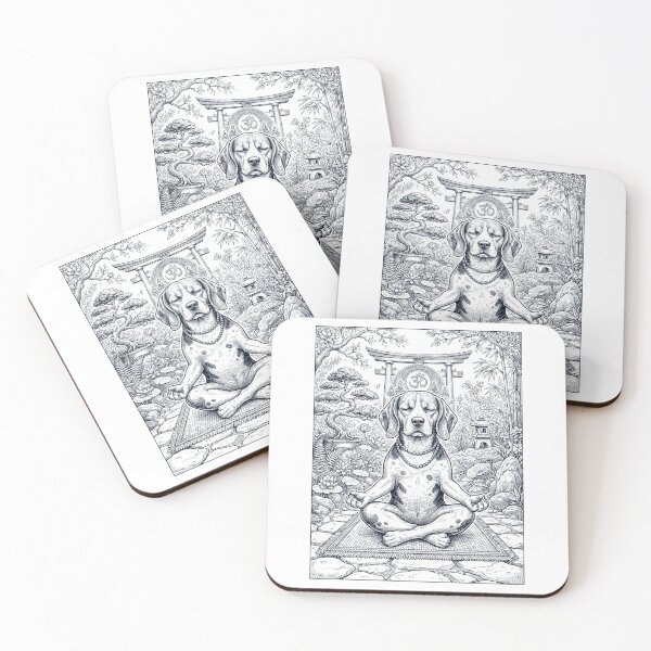 Item preview, Vintage Beagle Yoga Poses Funny Meditation Dog Mom Lover designed and sold by dian-rody-crest.