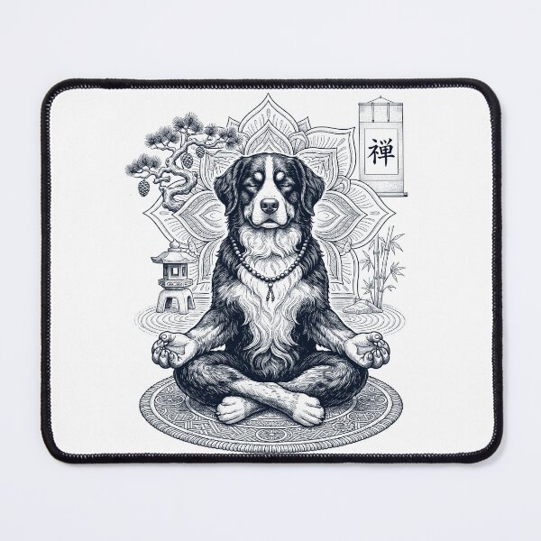 Item preview, Vintage Bernese Mountain Dog Yoga Poses Funny Meditation Dog Mom Lover designed and sold by dian-rody-crest.