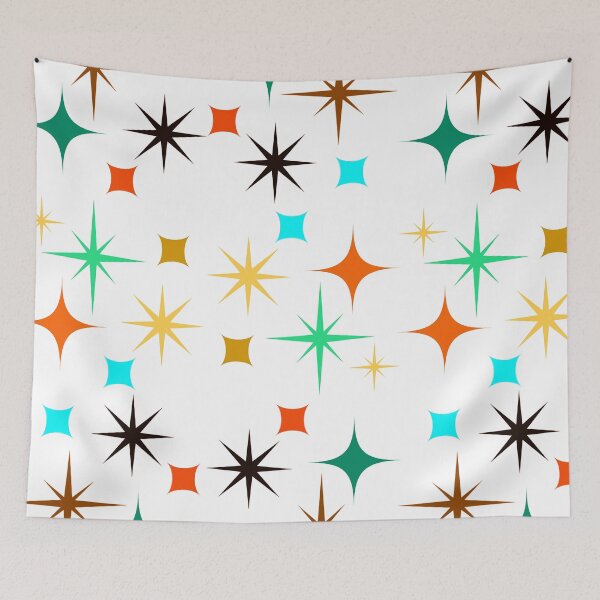 Item preview, Mid-Century Modern 1950's Colorful Starburst Designs Pattern  designed and sold by DEC02.