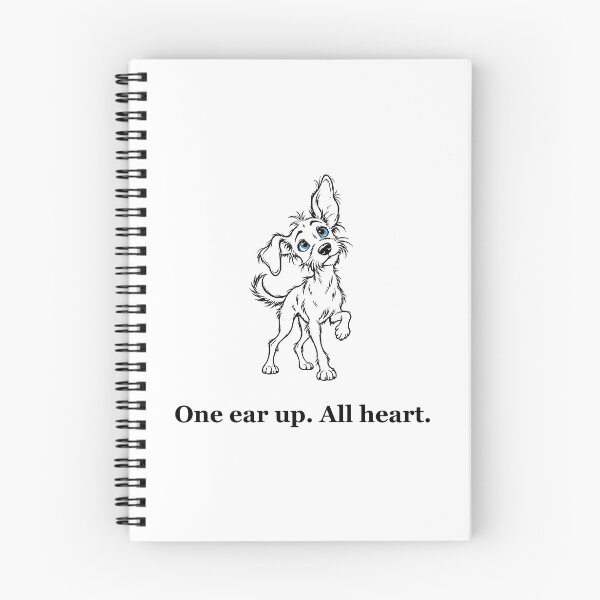 Item preview, One Ear Up — Quirky Mixed-Breed Dog designed and sold by Soft Paws Sketches.