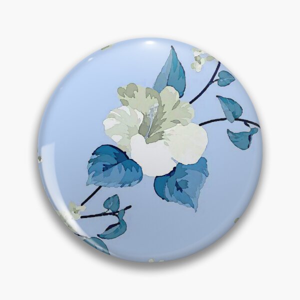Artikelvorschau, Blumenmuster in Blautönen entworfen und verkauft von ViaARTfactory.