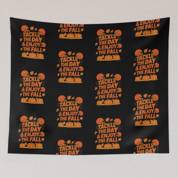 Item preview, Tackle The Day Enjoy The Fall T-Shirt | Funny Fall Football Pumpkin Autumn Game Day Helmet Thanksgiving designed and sold by FestivityFinds.