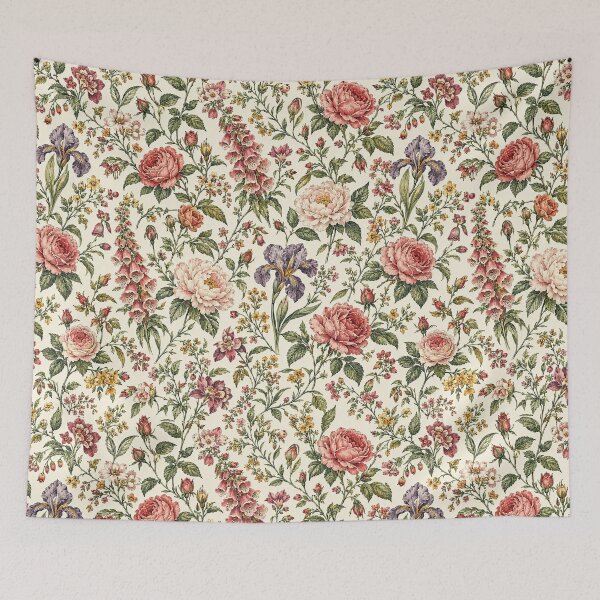 Item preview, Antique rose garden floral pattern designed and sold by MagicStrawberry.