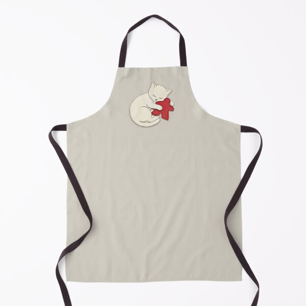 Item preview, Adorable Sleeping Cat Hugs Red Meeple Paper Art designed and sold by TackyTime.