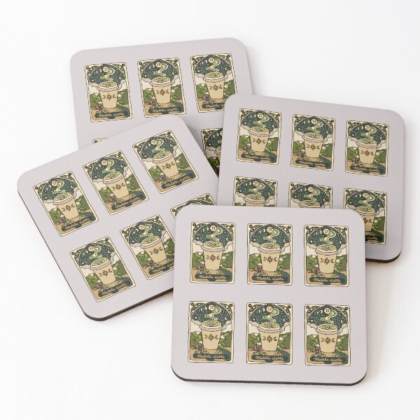 Item preview, Cute Matcha Latte Tarot Card designed and sold by lalashellsArt.