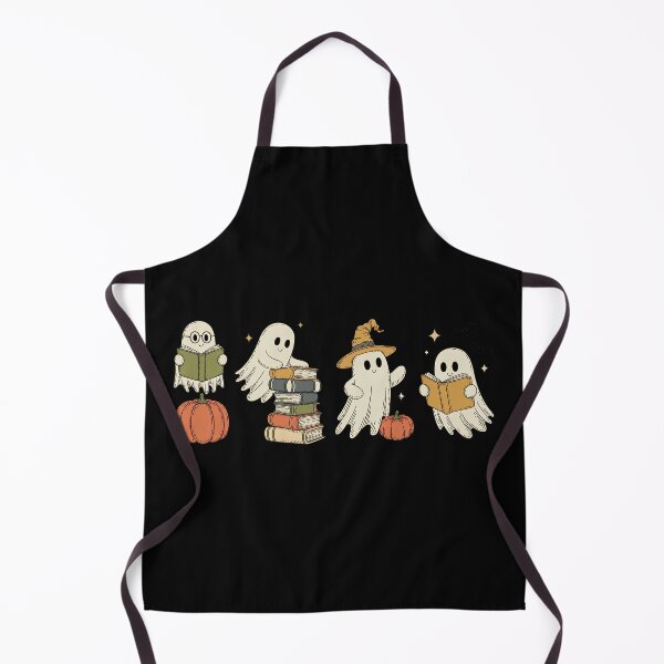 Item preview, Four Cute Ghosts Reading Books with Pumpkins & Bats, Bookish Halloween designed and sold by Zizo-DR44.