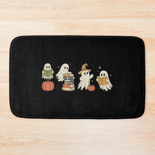 Item preview, Four Cute Ghosts Reading Books with Pumpkins & Bats, Bookish Halloween designed and sold by Zizo-DR44.