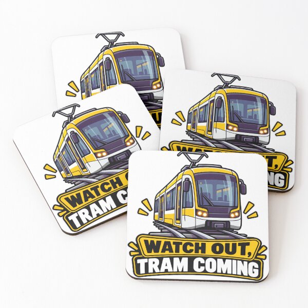 Item preview, Watch Out Tram Coming Funny Transit Design designed and sold by RDproject.