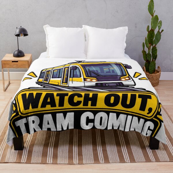 Item preview, Watch Out Tram Coming Funny Transit Design designed and sold by RDproject.