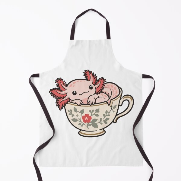 Item preview, Cottagecore Teacup Pink Axolotl Illustration designed and sold by bosamji.