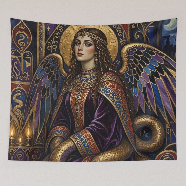 Item preview, Medieval Serpent Lady Art designed and sold by TheDarkWardrobe.