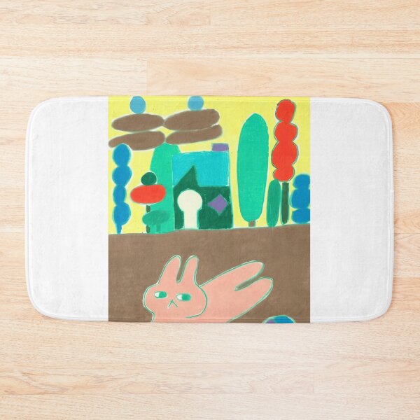 Item preview, Pink Bunny Creature In Dreamcore Landscape designed and sold by DreamsofCrayons.