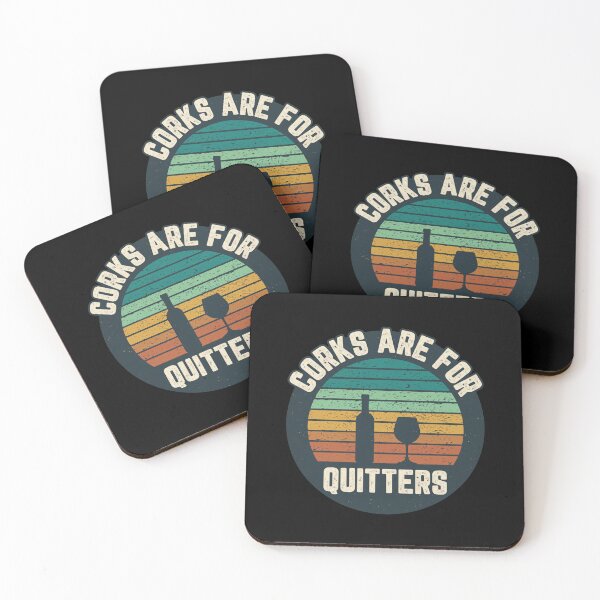 Item preview, Corks Are For Quitters Wine Sunset designed and sold by DoodleDuder.