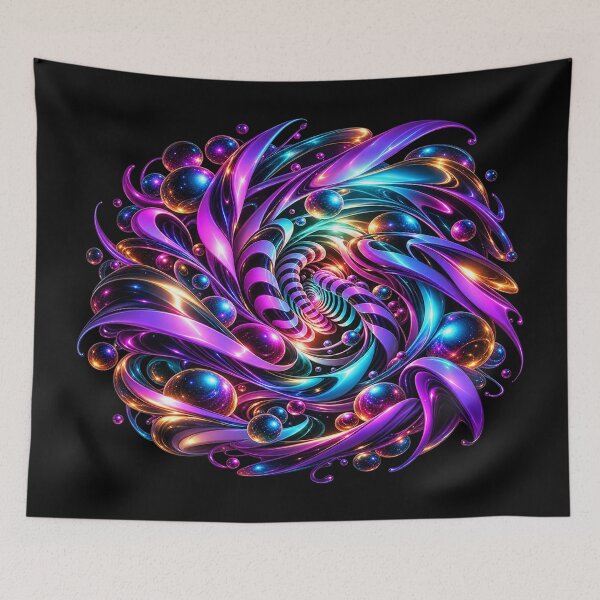 Item preview, Celestial Prism Vortex – Neon Cosmic Energy designed and sold by TroviTutto.