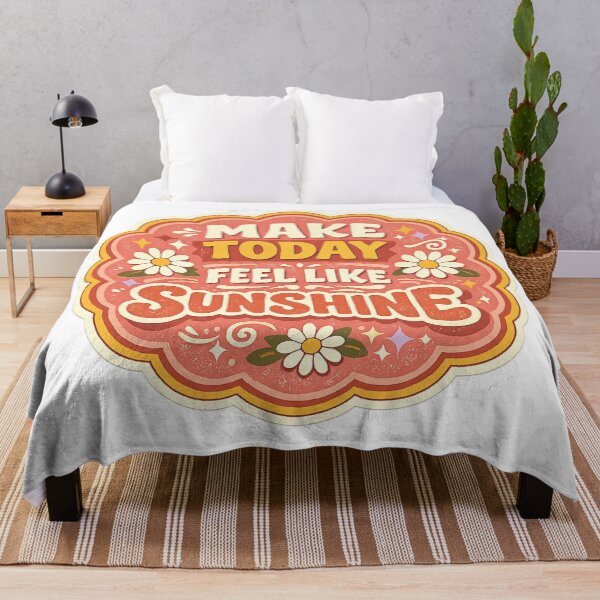 Item preview, Make Today Feel Like Sunshine Retro Daisy Groovy Positive Quote Design designed and sold by inkoutninja.