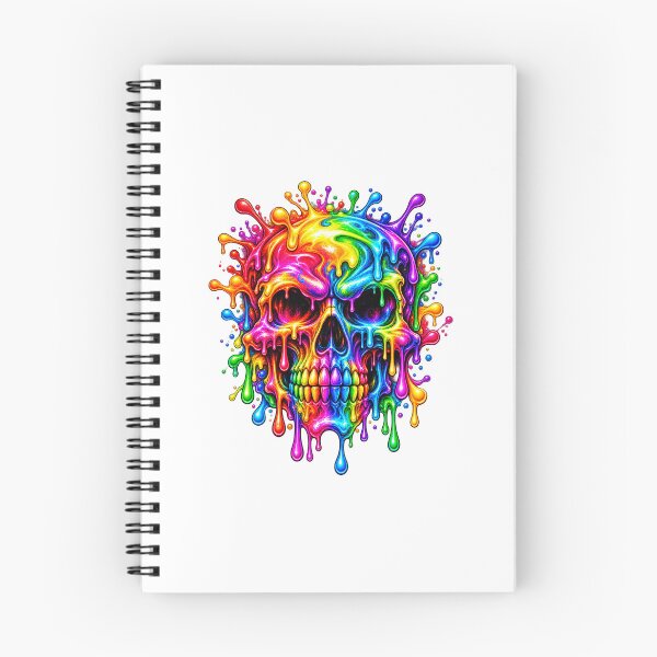 Item preview, Rainbow Melting Skull Neon Graffiti Art designed and sold by GraffKingz.