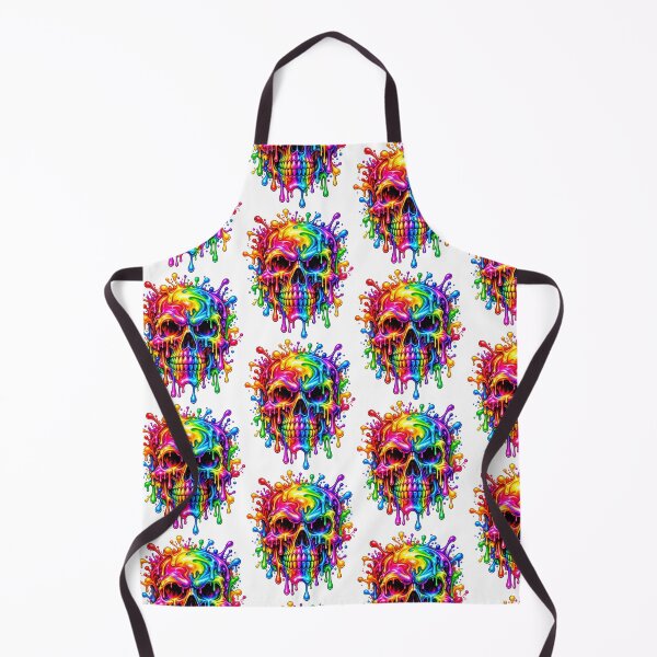 Item preview, Rainbow Melting Skull Neon Graffiti Art designed and sold by GraffKingz.