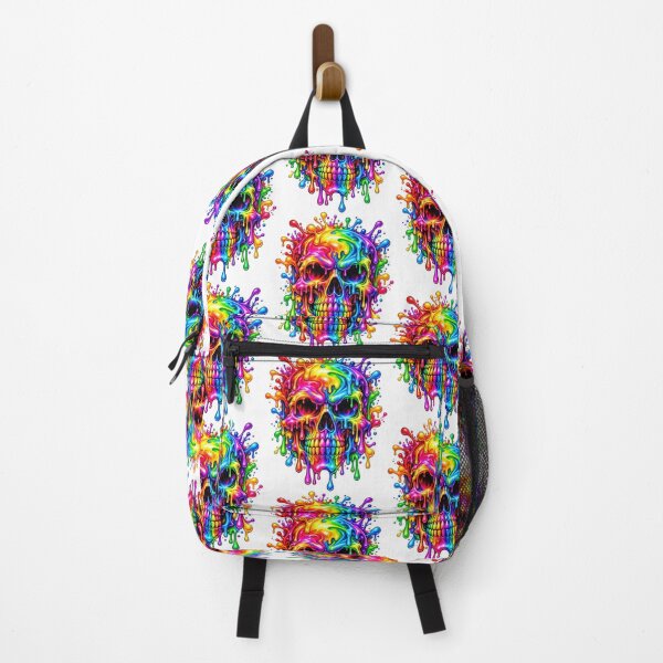 Item preview, Rainbow Melting Skull Neon Graffiti Art designed and sold by GraffKingz.