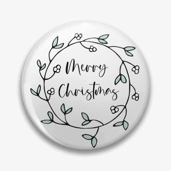 Artikelvorschau, Merry Christmas wreath entworfen und verkauft von Quiet Waters Design.