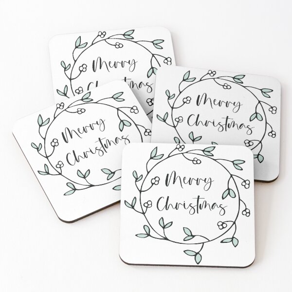 Item preview, Merry Christmas wreath designed and sold by Quiet Waters Design.