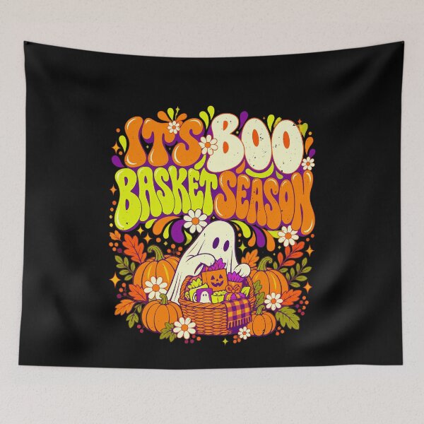 Item preview, Boo Basket Season With a Smiling Ghost for Halloween designed and sold by elderberry.