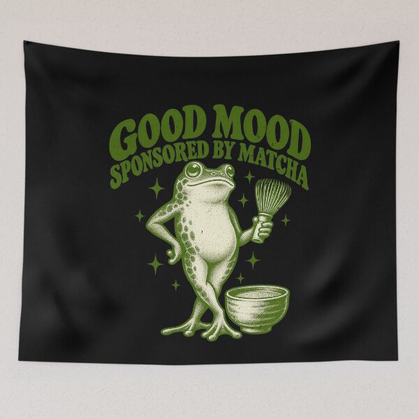 Item preview, Matcha Frog With a Sponsored Good Mood designed and sold by elderberry.