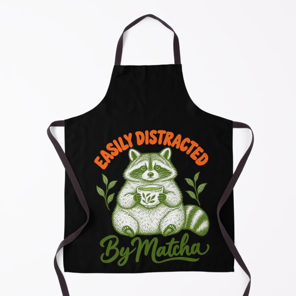 Item preview, Easily Distracted By Matcha Raccoon Tea Humor designed and sold by elderberry.