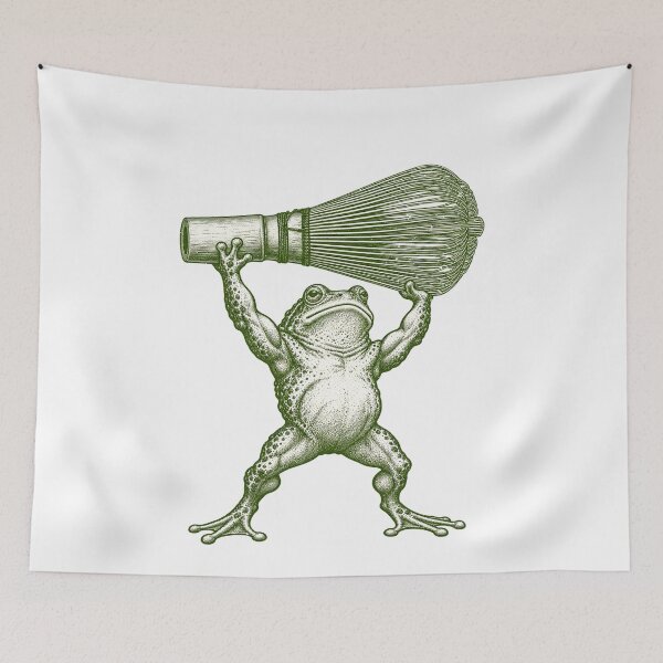 Item preview, Funny Frog Showing Off Strength With a Whisk designed and sold by elderberry.
