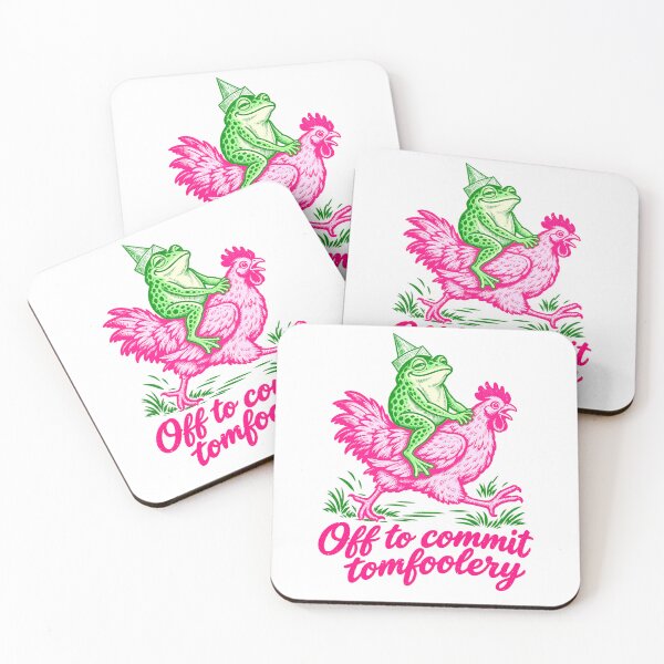 Item preview, Tomfoolery with a Jester Frog and Chicken designed and sold by elderberry.