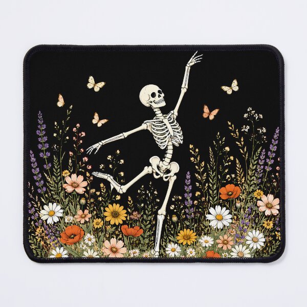 Item preview, Cottagecore Dancing Skeleton Floral Gift designed and sold by aponwao.