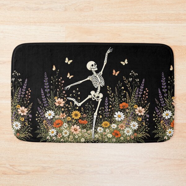 Item preview, Cottagecore Dancing Skeleton Floral Gift designed and sold by aponwao.
