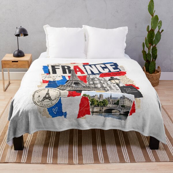 Item preview, France Vintage Travel Collage with Paris Landmarks designed and sold by EdwinkOne.