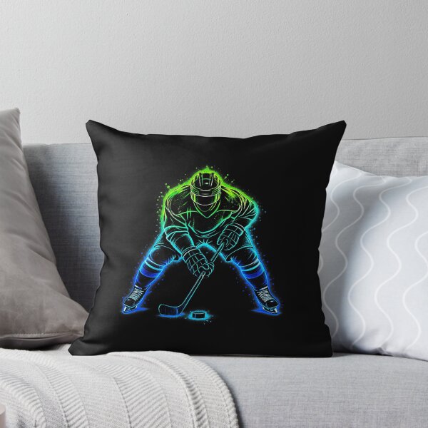 Item preview, Neon Ice Hockey Player Hockey Game Action designed and sold by khdmalakarak.