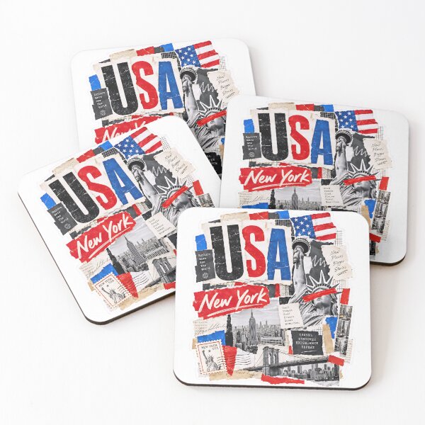 Item preview, USA Vintage Travel Collage Featuring New York City designed and sold by EdwinkOne.