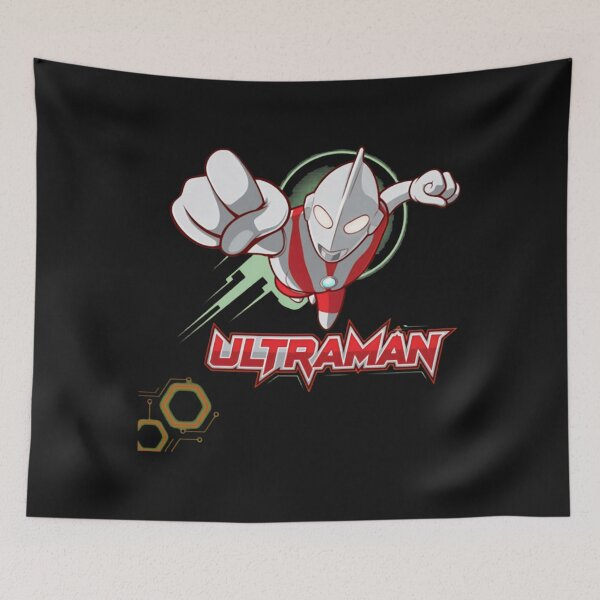 Item preview, Dynamic Retro Hero Flying Pose Emblem designed and sold by TerryStarley.