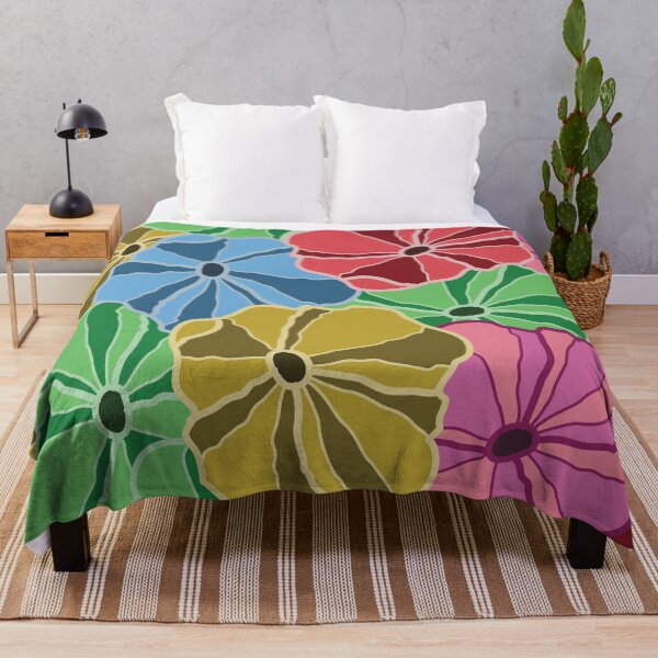 Item preview, Retro large petal floral seamless pattern in pastel tones designed and sold by PowerAntShop.