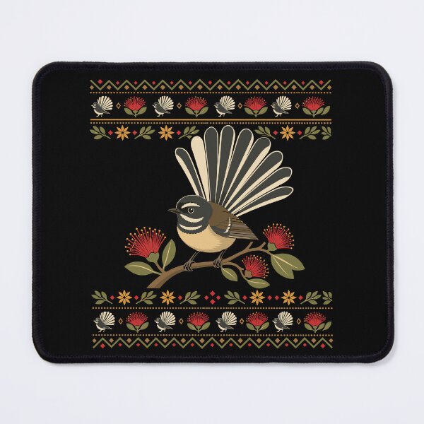 Item preview, Fantail Ugly Sweater Design | NZ Bird Christmas Folk Art designed and sold by MvuuStudio.