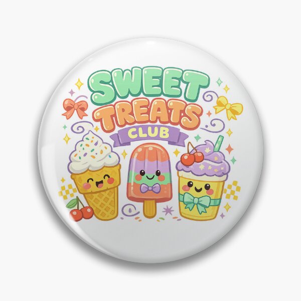 Item preview, Sweet Treats Club Cute Kawaii Ice Cream Popsicle Dessert Characters Design designed and sold by inkoutninja.
