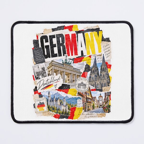 Item preview, Germany Vintage Travel Collage and Landmarks designed and sold by EdwinkOne.