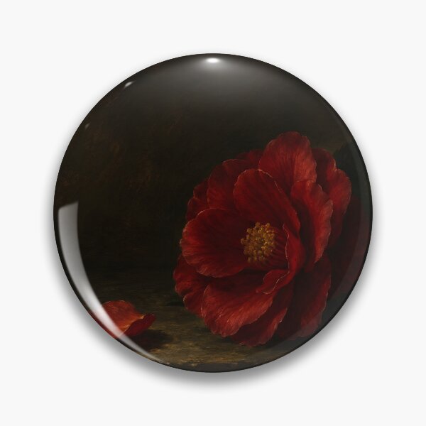 Artikelvorschau, Red Camellia Flower Dark Botanical Still Life entworfen und verkauft von Amalia Gutyz.