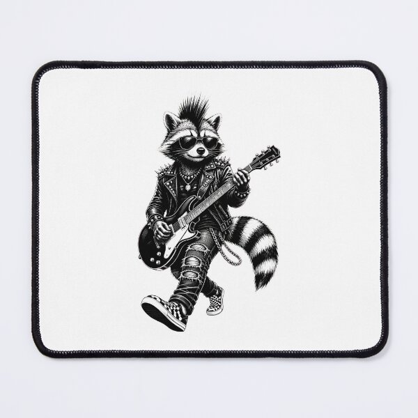 Item preview, raccoon punk rock music designed and sold by Cocuninecrew.