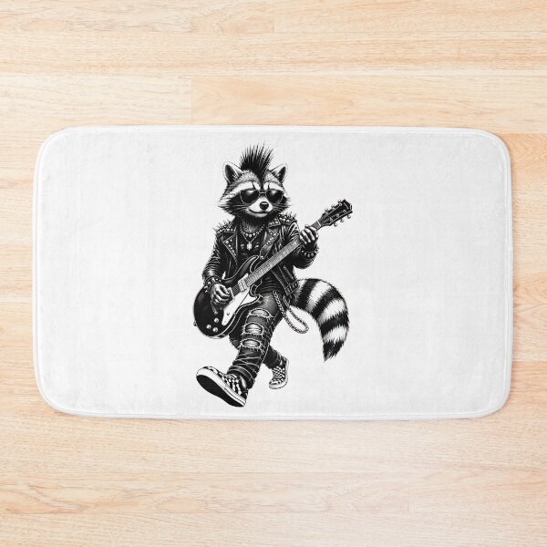 Item preview, raccoon punk rock music designed and sold by Cocuninecrew.