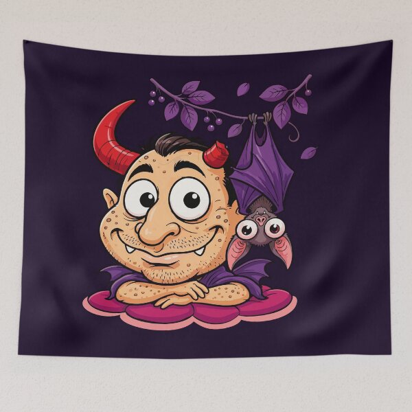 Item preview, Whimsical Devil and Bat Duo designed and sold by vivendulies.