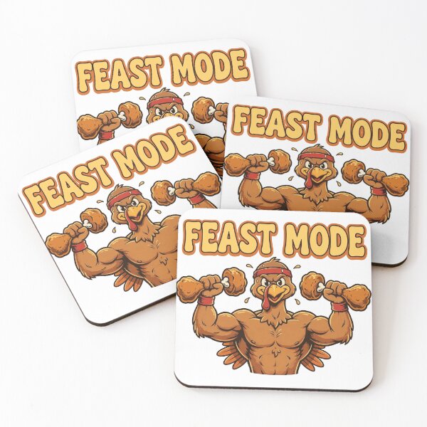 Item preview, Feast Mode Funny Thanksgiving Turkey Workout T-Shirt designed and sold by ApparelOutpost.