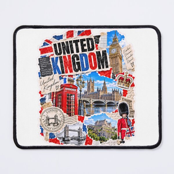 Item preview, United Kingdom Vintage Travel Collage of London designed and sold by EdwinkOne.