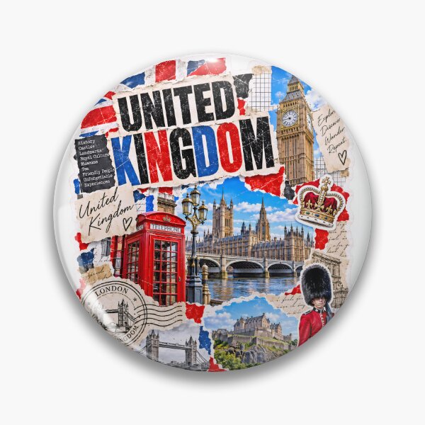 Item preview, United Kingdom Vintage Travel Collage of London designed and sold by EdwinkOne.