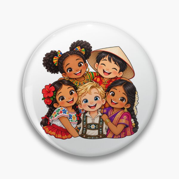 Item preview, Children of the World - Multicultural Friendship and Unity designed and sold by Myra365Art.