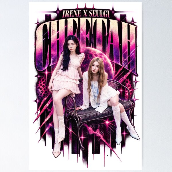 Aperçu de l'œuvre Irene x Seulgi Pink Cyber de l'ère Cheetah | Pour les fans de ReVeluv créée et vendue par Valereekmerch.