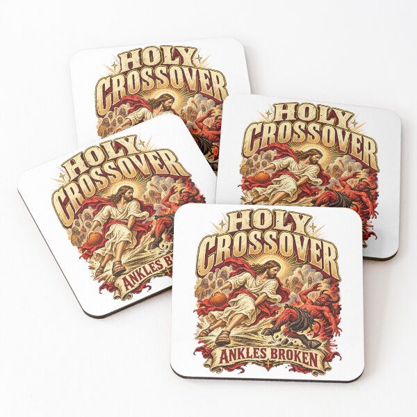 Item preview, Holy Crossover – Ankle Breaker Basketball Jesus vs Devil designed and sold by WolfmanProphecy.